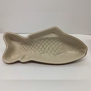 Vintage Luxembourg Ceramic Fish Serving Dish/Pudding Mold